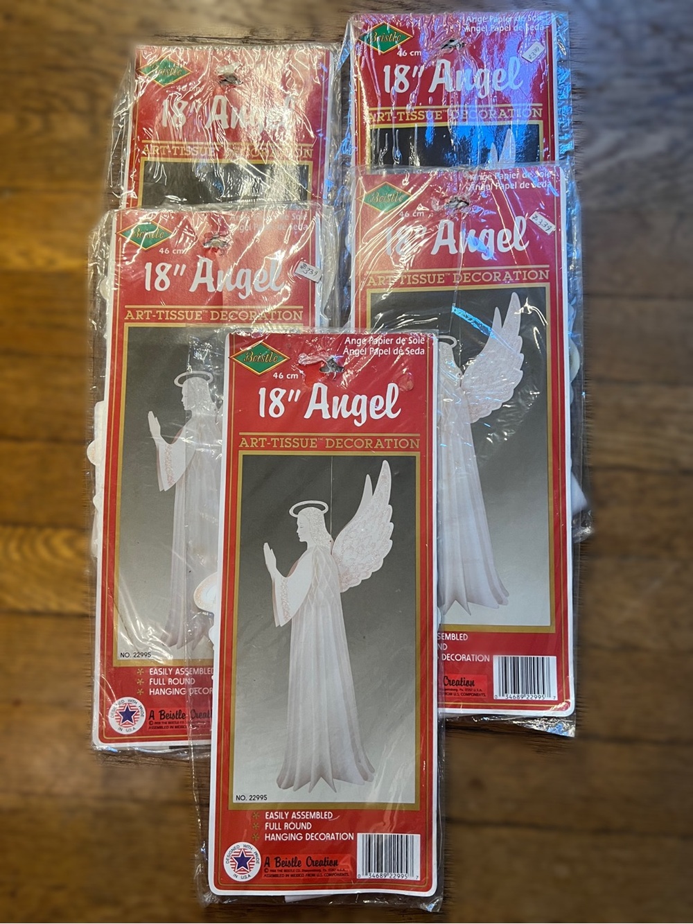 18" Angel Hanging Decoration - White - A Beistle Creation